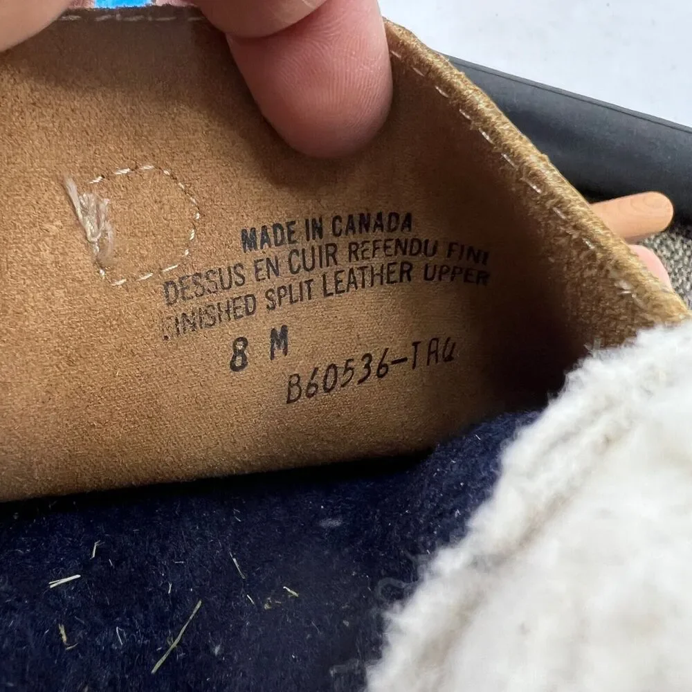 Kamik Boots Mens 8 Beige Waterproof Leather Faux Fur Snow Winter Made In Canada‎